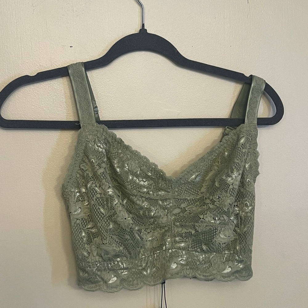 Cosabella super curvy small green bralette nwt